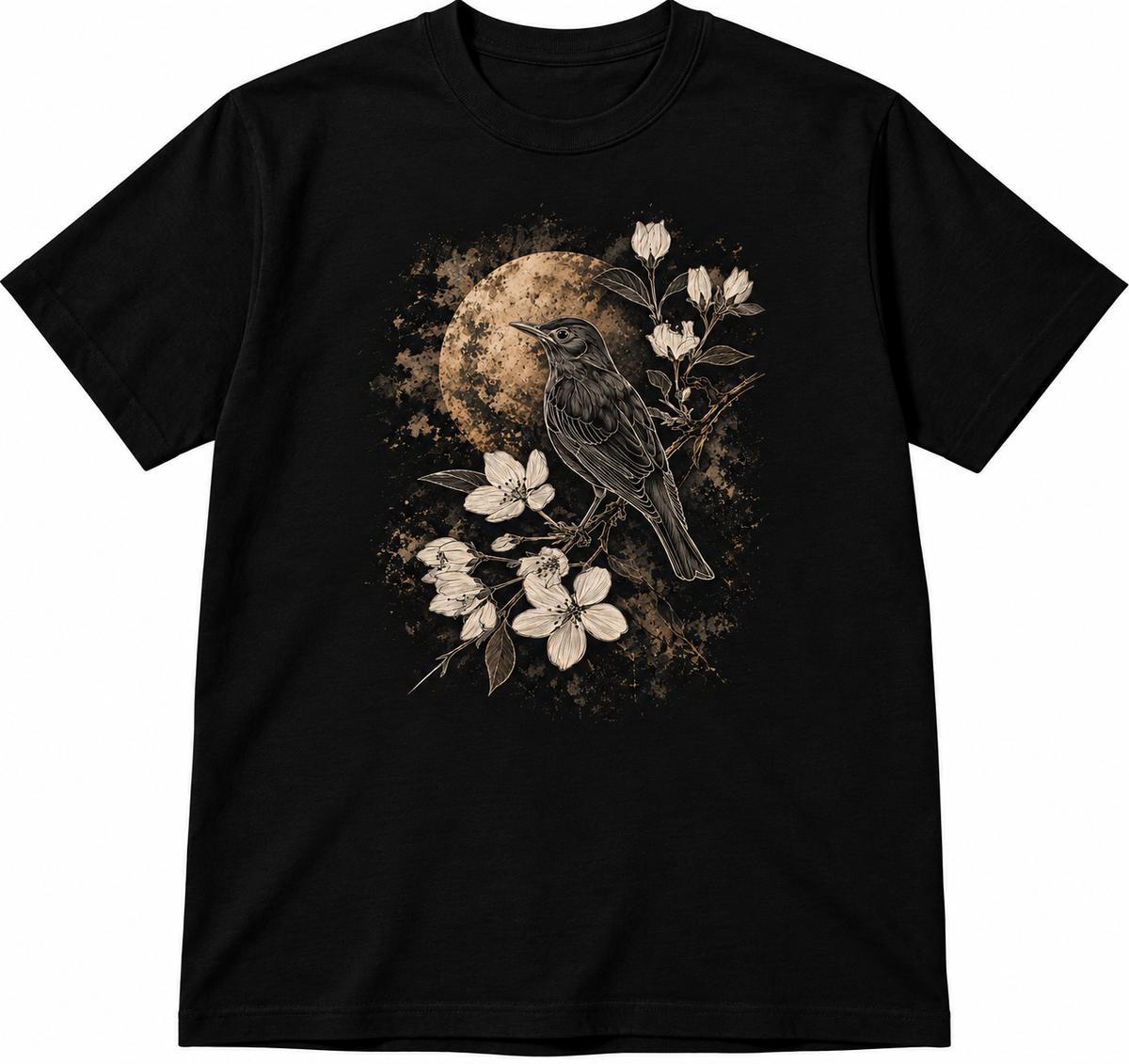 Vintage Songbird and Cherry Blossom