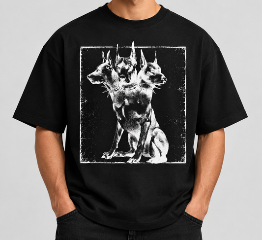 Distressed Cerberus Doberman