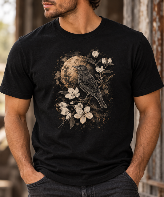 Vintage Songbird and Cherry Blossom